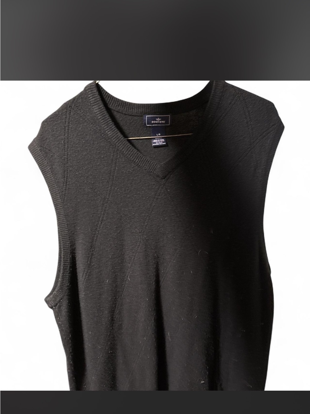 Dockers Black V-Neck Sleeveless Knit sweater
